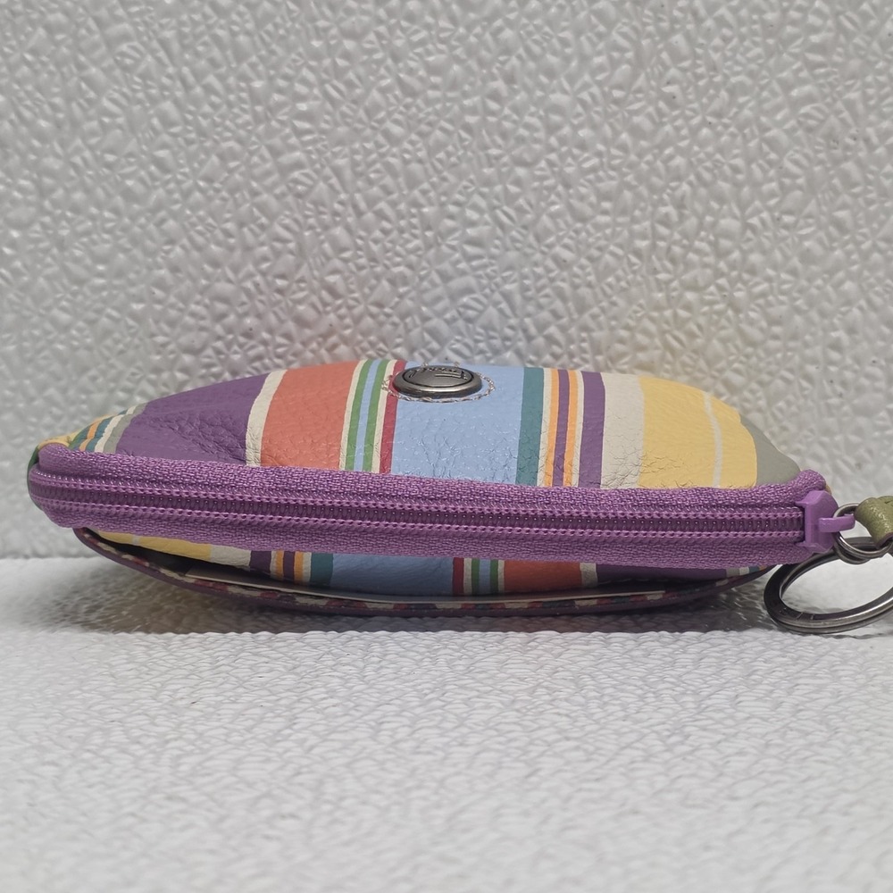 Fossil Weekender Multicolor Striped Printed Zip Pouch Wallet NWT - Picture 5 of 16